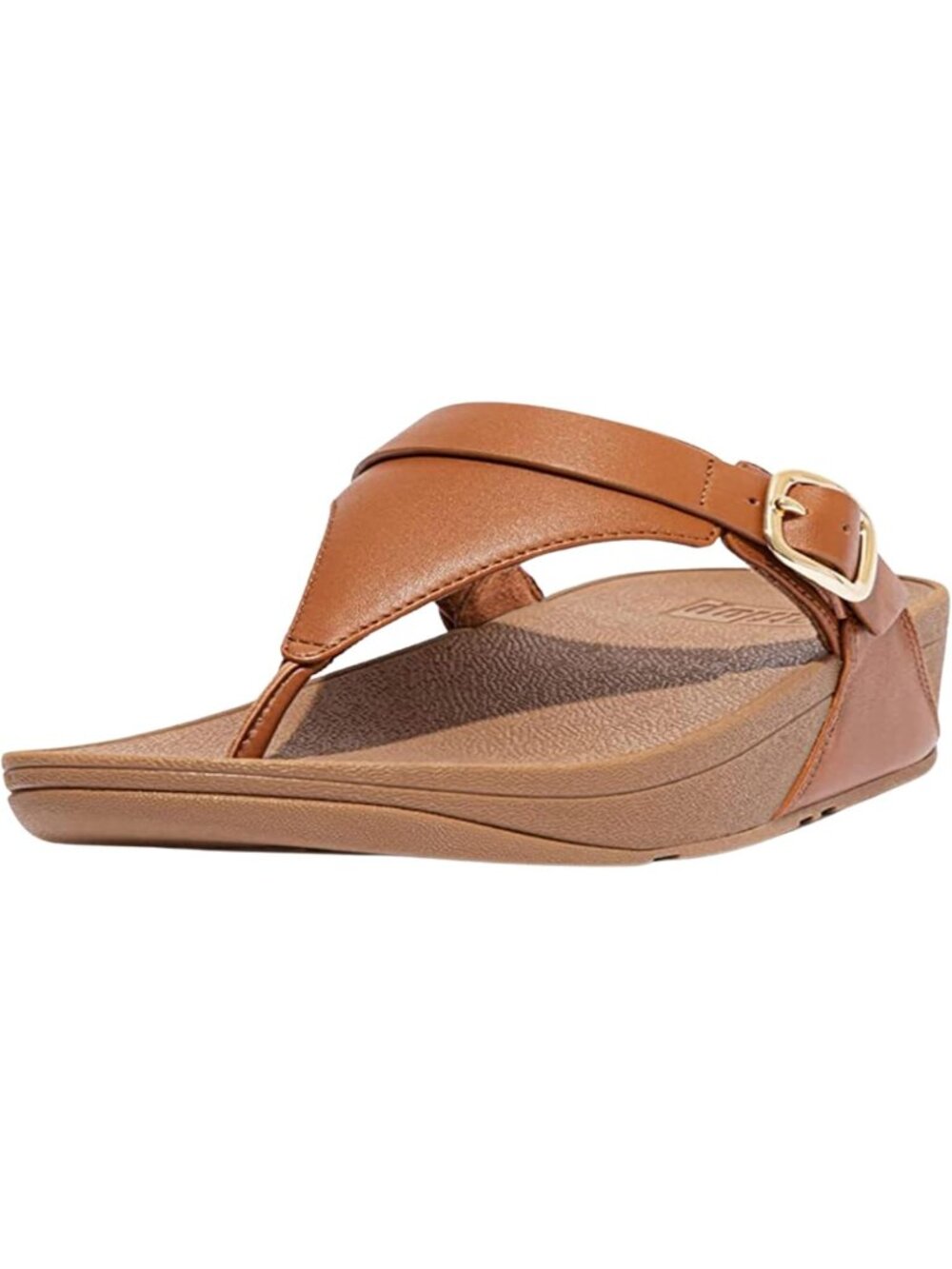 Women's Tan Fitflop Elegant Adjustable Leather Toe Post Imported Comfort Sandals